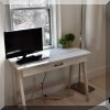 F38. Whitewashed desk. 30”h x 42”w x 20”d 
